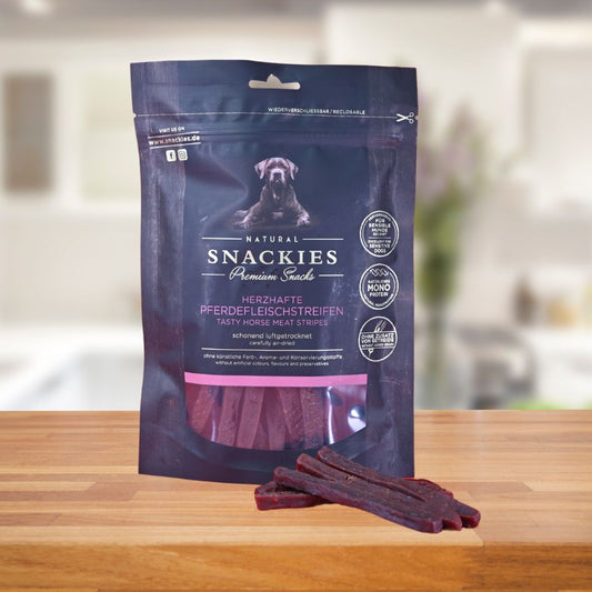 Herzhafte Pferdefleischstreifen