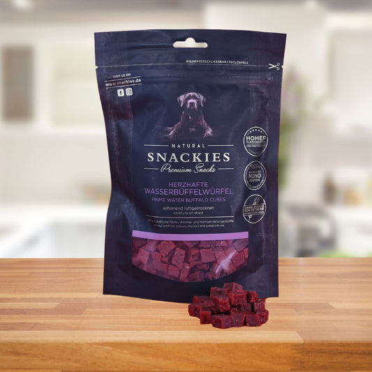Herzhafte Wasserbüffelwürfel